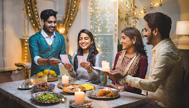 cards-party-during-diwali